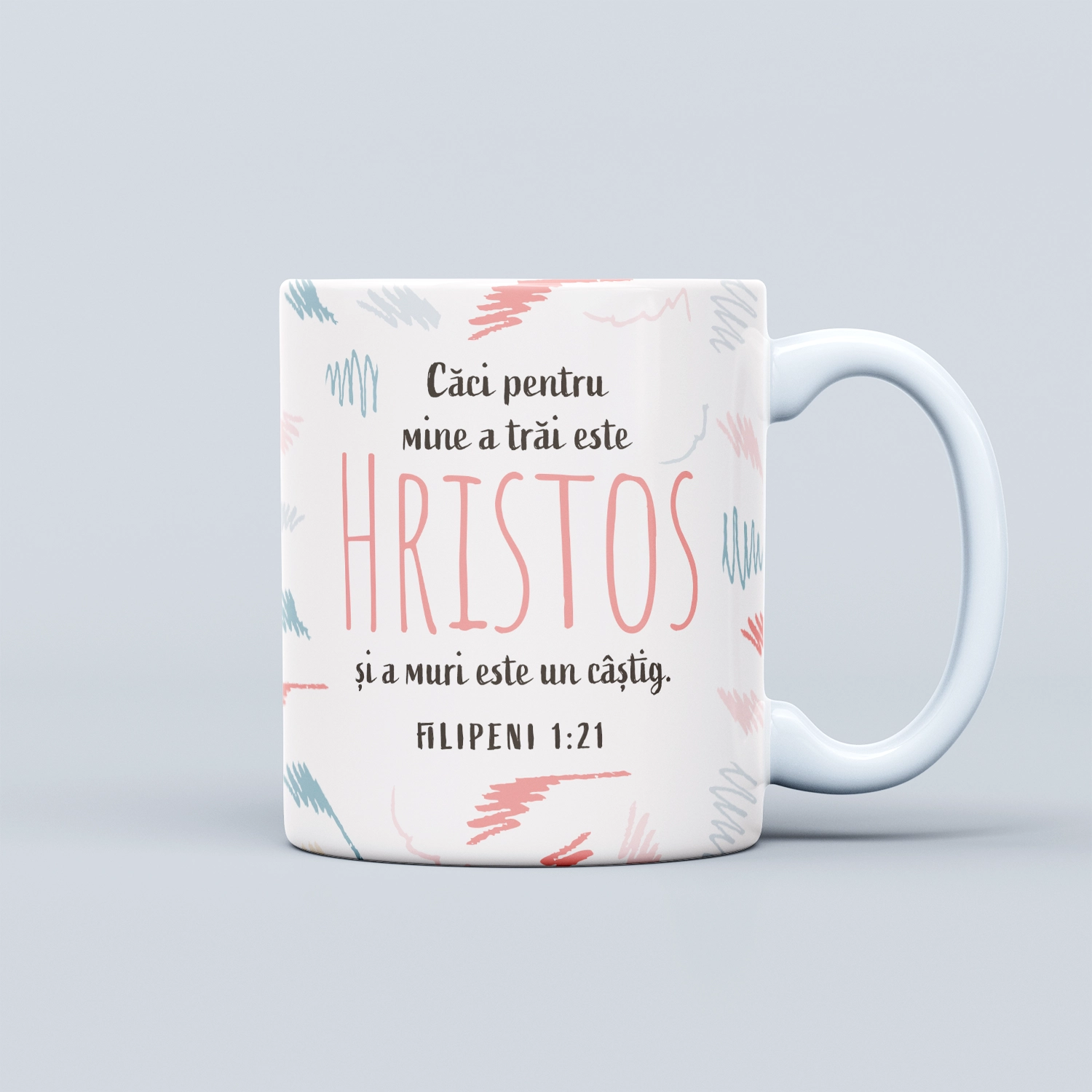 Cana cu verset biblic, cadou crestin - Filipeni 1:21